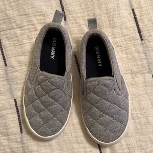 Old Navy Quilted Slip On Baby Shoes- Gray